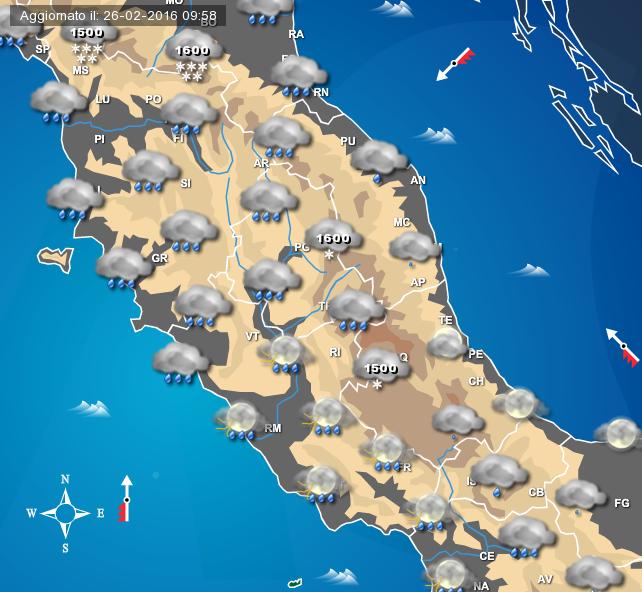 Maltempo Centro: piogge e TEMPORALI in arrivo nei prossimi giorni con punte oltre i 100 mm