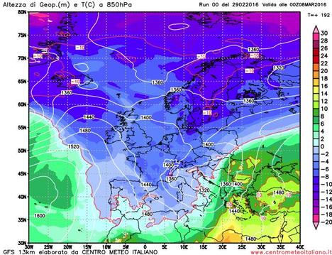 Temperature in progressivo calo nei prossimi giorni sull'Italia