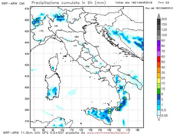 Residue piogge e rovesci sull'Italia Meridionale