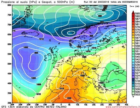 Rimonta dell'anticiclone e primi tepori sull'Italia per l'inizio di Aprile?