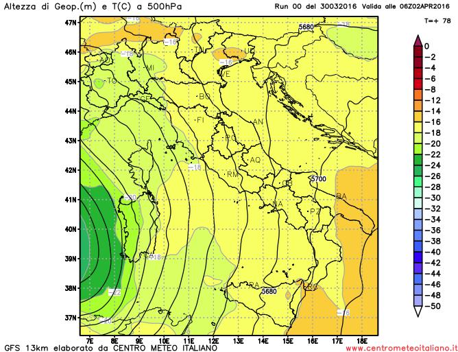 Minimo di bassa pressione diretto verso la Sardgna e poi sulle Regioni del Centro da Venerdì