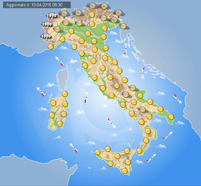 Previsioni meteo domani 11 Aprile