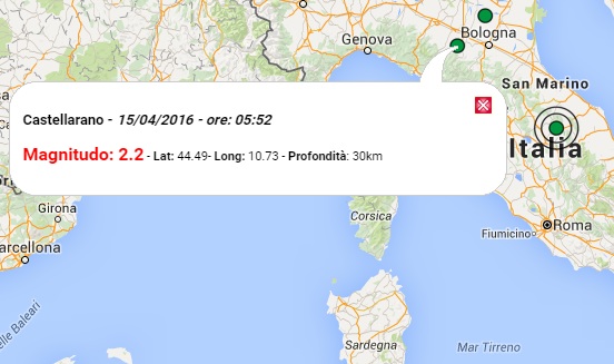 terremoto oggi italia 15 aprile