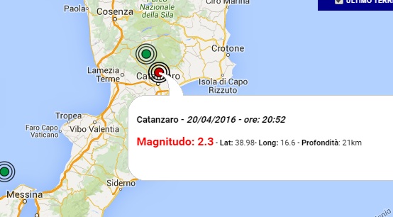 terremoto oggi calabria italia
