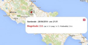 Terremoto oggi Abruzzo Toscana, 28 aprile 2016: scosse M 2.6 provincia di Chieti, M 2.1 provincia di Pisa - Dati Ingv