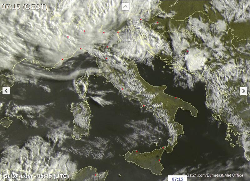 Tempo in atto: molta instabilità sulla Penisola soprattutto al Nord e sul Tirreno - sat24.com Tempo in atto: molta instabilità sulla Penisola soprattutto al Nord e sul Tirreno - sat24.com