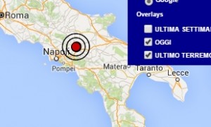 Terremoto oggi Campania 17 maggio 2016 sequenza sismica a Benevento M 2.6 la maggiore - Dati Ingv