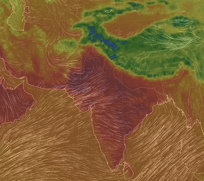 Caldo intenso nell'India nord occidentale e anche in Pakistan, dove le colonnine di mercurio hanno superato i +50°C