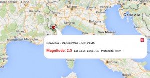 Terremoto oggi Piemonte Puglia, 24 maggio 2016: scossa di M 2.5 in provincia di Cuneo e M 2.0 in provincia di Foggia - Dati Ingv