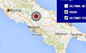 Terremoto oggi Molise 30 maggio 2016 scossa M 2.4 in provincia di Isernia - Dati Ingv
