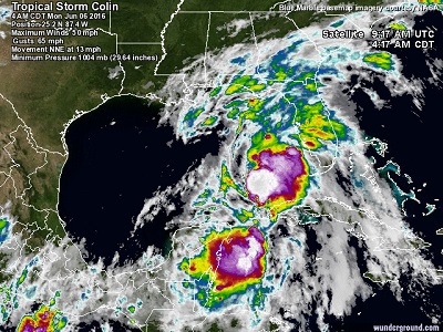 Tempesta Colin è allerta in Florida per l'arrivo del terzo sistema tropicale della stagione