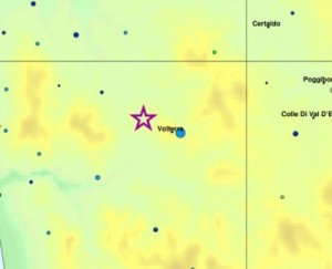 Terremoto Pisa, risentimento macrosismico. Fonte: Ingv