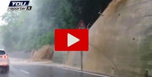 Maltempo in Toscana: un fiume d'acqua per strada causato da un temporale