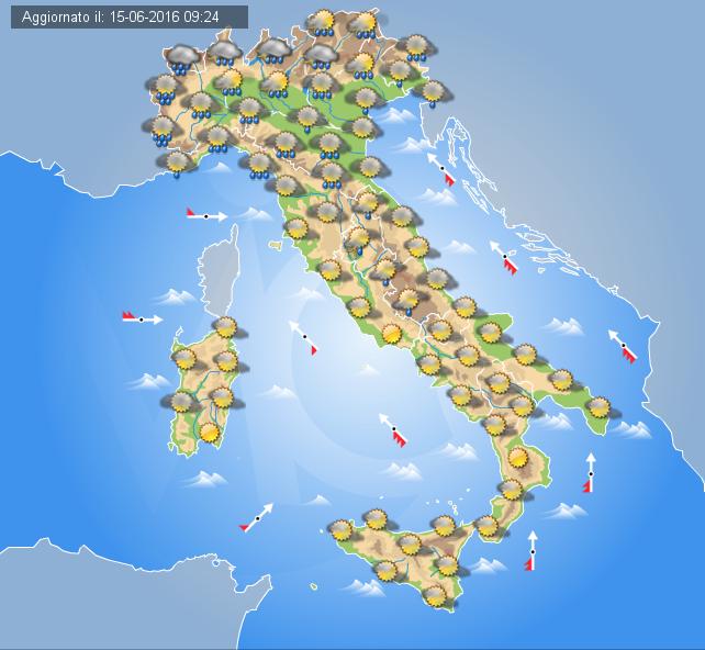 Previsioni Meteo Italia, domani 16 Giugno