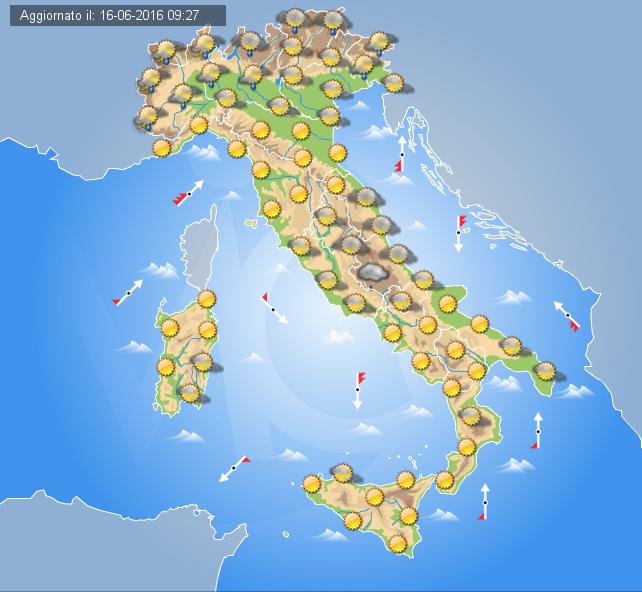 Previsioni Meteo Italia, domani 17 Giugno