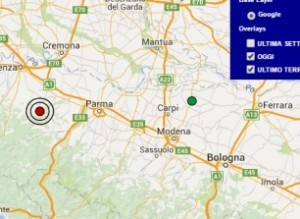 Terremoto oggi Emilia Romagna 17 giugno 2016 scossa M 2.9 in provincia di Piacenza - Dati Ingv