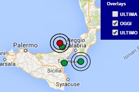 Terremoto oggi Sicilia 20 giugno 2016 scossa M 2.2 in provincia di Catania, 2.9 Isole Eolie - Dati Ingv