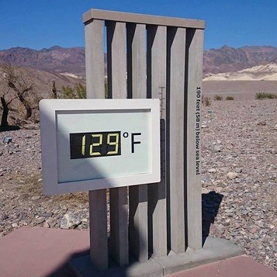 Caldo record negli Stati Uniti raggiunti i +52 gradi all'ombra nella Death Valley