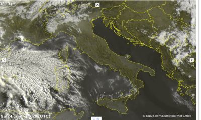 L'immagine da satellite di questa mattina, 29 giugno 2016 - Sat24.com