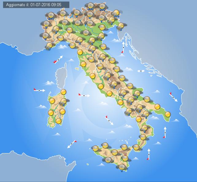 Previsioni Meteo Italia, domani 2 Luglio 2016 
