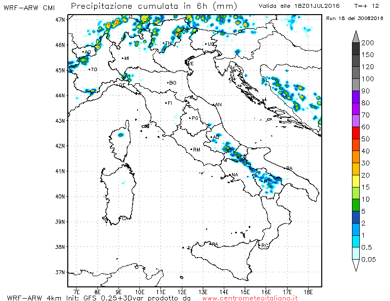 Locali fenomeni sui rilievi nel pomeriggio di oggi sull'Italia Locali fenomeni sui rilievi nel pomeriggio di oggi sull'Italia
