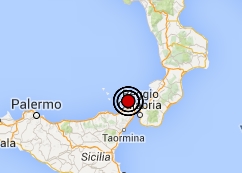 Terremoto oggi Sicilia 2 luglio 2016 scossa M 2.3 costa siciliana nord orientale - Dati Ingv