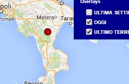 Terremoto oggi Basilicata 5 luglio 2016 scossa M 2.0 in provincia di Potenza - Dati Ingv