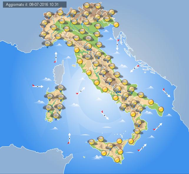 Previsioni Meteo Italia, domani 9 Luglio 2016