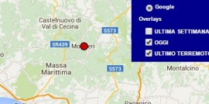 Terremoto oggi Toscana 13 luglio 2016: scossa M 2.2 in provincia di Grosseto - Dati Ingv Terremoto oggi Toscana 13 luglio 2016 scossa M 2.2 in provincia di Grosseto - Dati Ingv