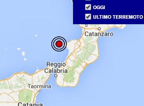 Terremoto oggi Calabria 16 luglio 2016 scossa M 2.4 costa calabra sud occidentale - Dati Ingv