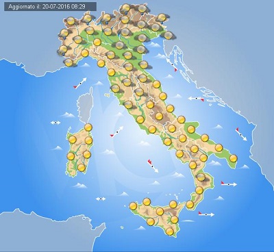 Previsioni Meteo Domani 21 Luglio 2016