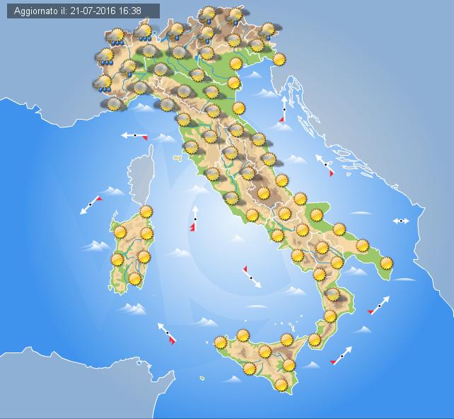 Previsioni Meteo Domani 22 Luglio 2016 Previsioni Meteo Domani 22 Luglio 2016