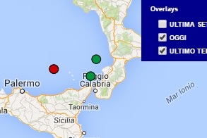 Terremoto oggi Calabria 23 luglio 2016 scossa M 2.0 Tirreno meridionale - Dati Ingv
