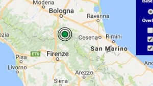 Terremoto oggi Emilia Romagna 26 luglio 2016 ieri scossa M 2.5 in provincia di Bologna - Dati Ingv
