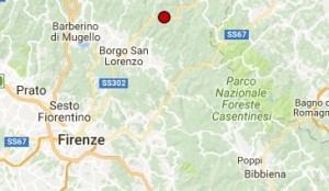 Terremoto oggi Toscana 27 luglio 2016 scossa M 2.1 provincia di Firenze - Dati Ingv
