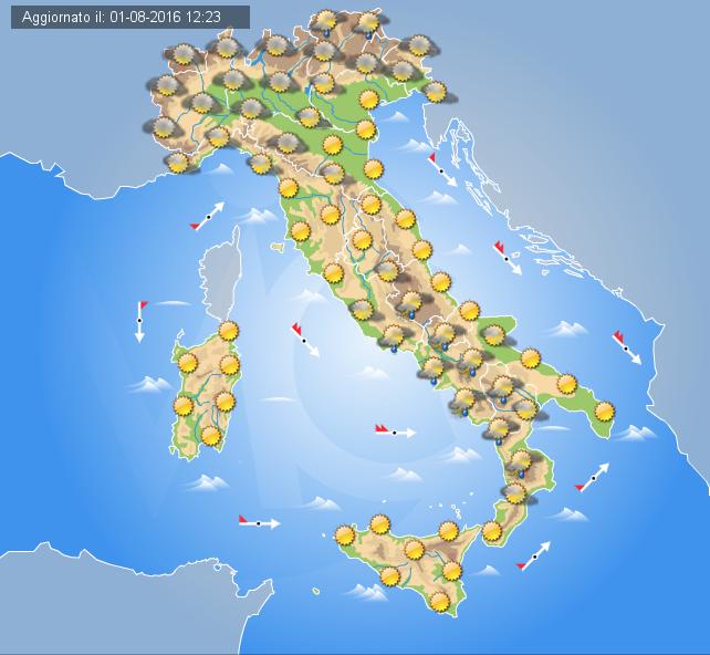 Previsioni Meteo Domani 2 Agosto 2016 