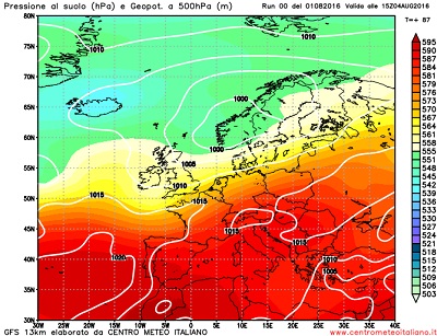 Analisi Modelli GFS 00Z, alternanza tra anticiclone e bel tempo con fasi più instabili al Centro-nord