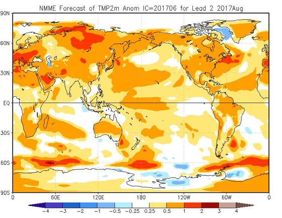 Meteo Agosto 2017, prime tendenze sul mese centrale dell'estate - cpc.ncep.noaa.gov Meteo Agosto 2017, prime tendenze sul mese centrale dell'estate - cpc.ncep.noaa.gov