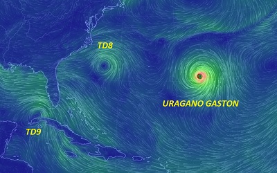 Sono tre le tempeste che insistono sull'Oceano Alantico, con l'uragano Gaston che ha già raggiunto la categoria 3 sulla scala Saffir Simpson.