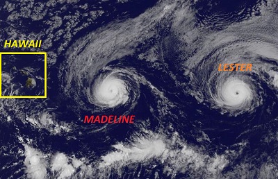 Uragani Madeline e Lester Hawaii in allerta per l'arrivo di due intense tempeste in una settimana