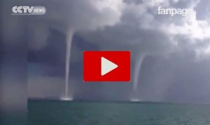 Paura al lago: si formano contemporaneamente 3 trombe d’aria