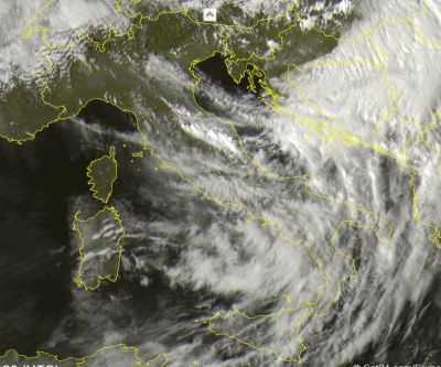Frame satellitare del pomeriggio di oggi, 5/09/2016