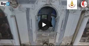 Droni e robot nelle chiese di Amatrice distrutte dal terremoto