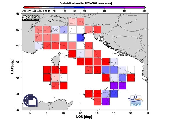 Anomalie di precipitazione per il mese di agosto 2016 sull'Italia - isac.cnr.it Anomalie di precipitazione per il mese di agosto 2016 sull'Italia - isac.cnr.it