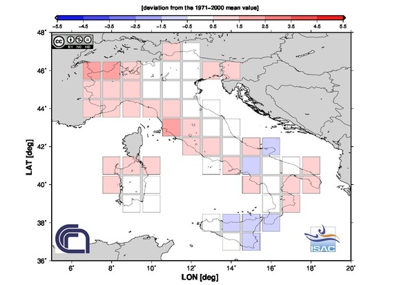 Clima Agosto 2016 sull'Italia: temperature in media sulla Penisola, precipitazioni poco sotto la media - isac.cnr.it Clima Agosto 2016 sull'Italia: temperature in media sulla Penisola, precipitazioni poco sotto la media - isac.cnr.it