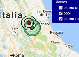 Terremoto oggi Lazio e Umbria 20 settembre 2016 scosse M 4.1 Accumoli e M 3.4 Norcia, province di Rieti e Perugia - Dati Ingv