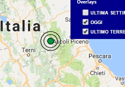 Terremoto oggi Umbria 27 settembre 2016 scossa M 2.7 a Norcia, provincia di Perugia - Dati Ingv