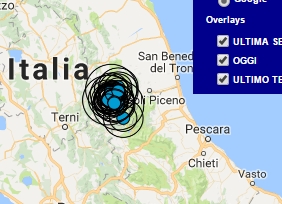 Terremoto oggi Umbria 30 settembre 2016 scossa M 2.3 provincia di Perugia - Dati Ingv