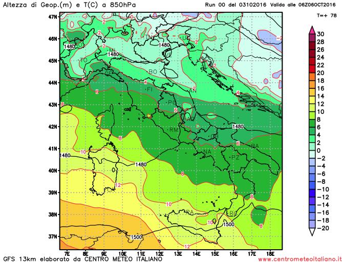 Atteso un caldo delle temperature nei prossimi giorni sull'Italia