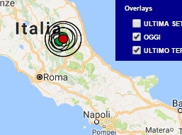 Terremoto oggi Marche 3 ottobre 2016 scossa M 3.4 provincia di Ascoli Piceno - Dati Ingv